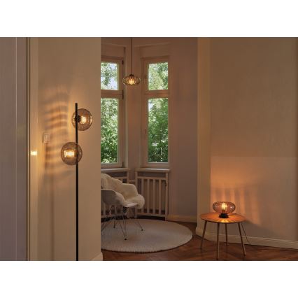 Osram - Lampada a piantana DECOR SMOKE 2xE14/12W/230V nero/grigio fumé