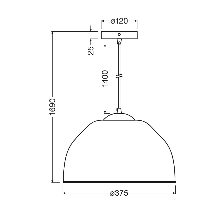 Osram - Lampada a sospensione con cavo CAMEL BELL 1x E27/9W/230V Ø 37,5 cm