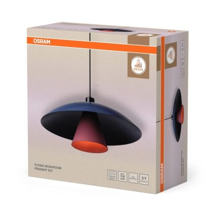 Osram - Lampada a sospensione con cavo DECOR FLYING MUSHROOM 1xE27/25W/230V Ø 50 cm blu