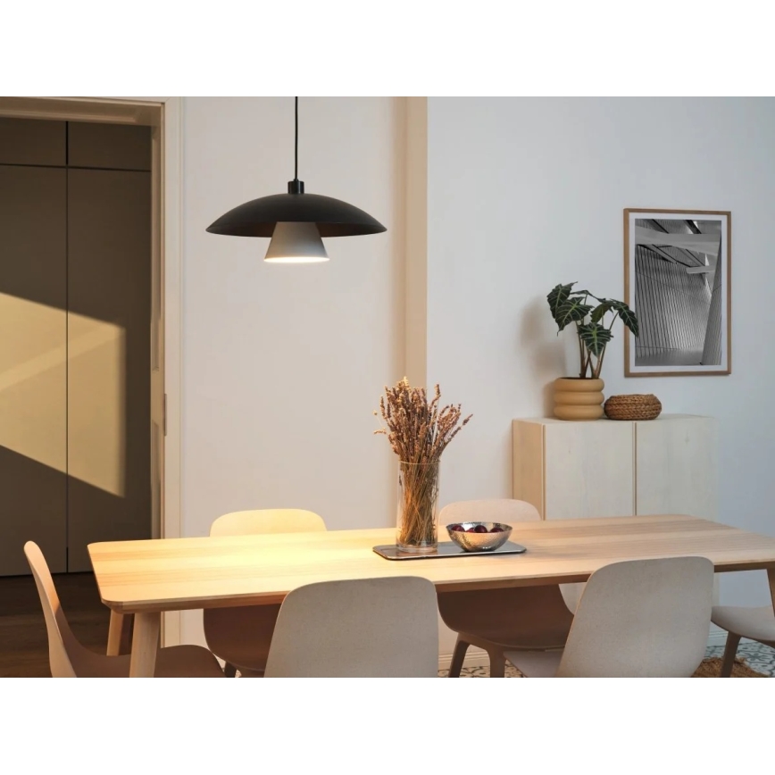 Osram - Lampada a sospensione con cavo DECOR FLYING MUSHROOM 1xE27/25W/230V Ø 50 cm nero