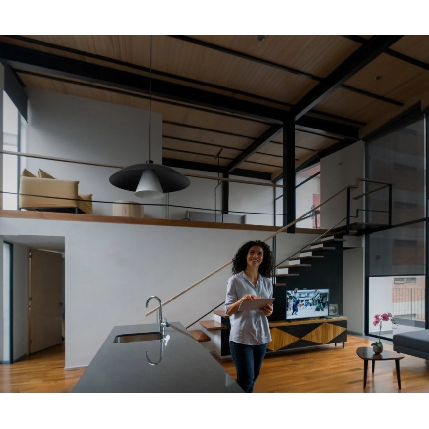 Osram - Lampada a sospensione con cavo DECOR FLYING MUSHROOM 1xE27/25W/230V Ø 50 cm nero