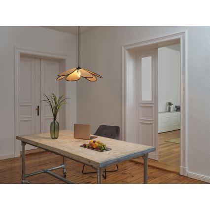 Osram - Lampada a sospensione con cavo DECOR RATTAN 1xE27/15W/230V Ø 69 cm beige/nero