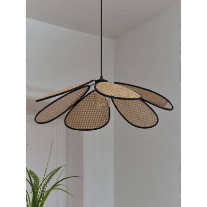 Osram - Lampada a sospensione con cavo DECOR RATTAN 1xE27/15W/230V Ø 69 cm beige/nero