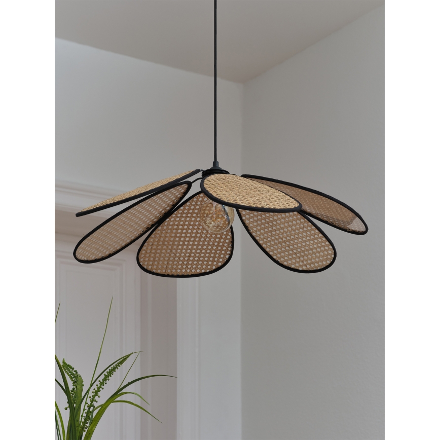 Osram - Lampada a sospensione con cavo DECOR RATTAN 1xE27/15W/230V Ø 69 cm beige/nero