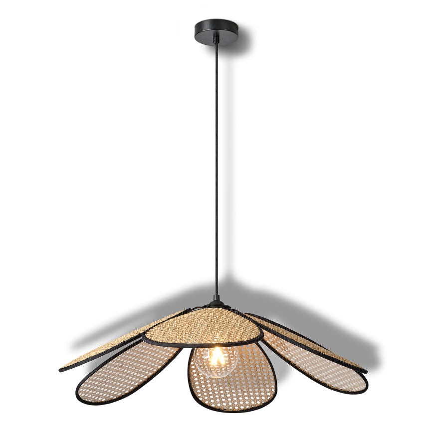 Osram - Lampada a sospensione con cavo DECOR RATTAN 1xE27/15W/230V Ø 69 cm beige/nero