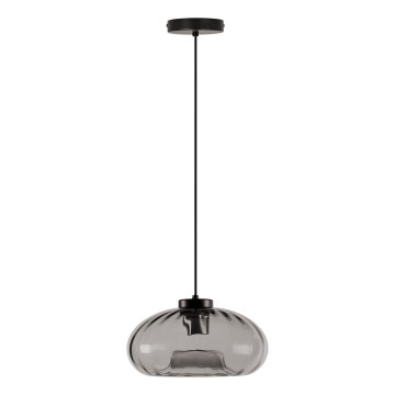 Osram - Lampada a sospensione con cavo DECOR SMOKE 1xE27/12W/230V Ø 28 cm nero/grigio fumé