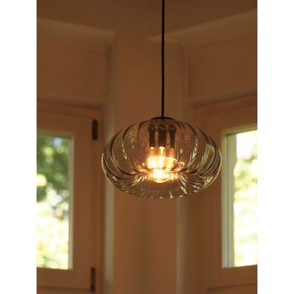 Osram - Lampada a sospensione con cavo DECOR SMOKE 1xE27/12W/230V Ø 28 cm nero/grigio fumé