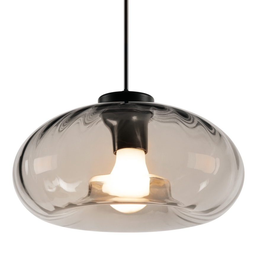 Osram - Lampada a sospensione con cavo DECOR SMOKE 1xE27/12W/230V Ø 28 cm nero/grigio fumé