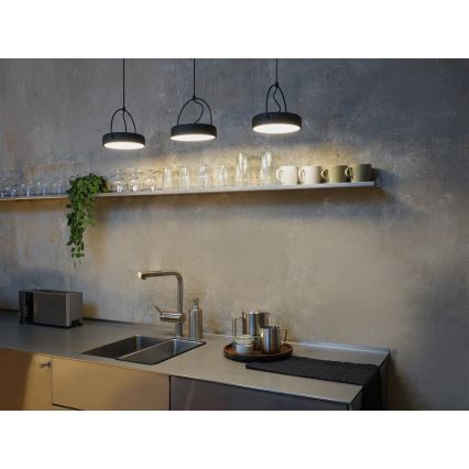 Osram - Lampada a sospensione con cavo LED DECOR PUCK 3xLED/12W/230V nero