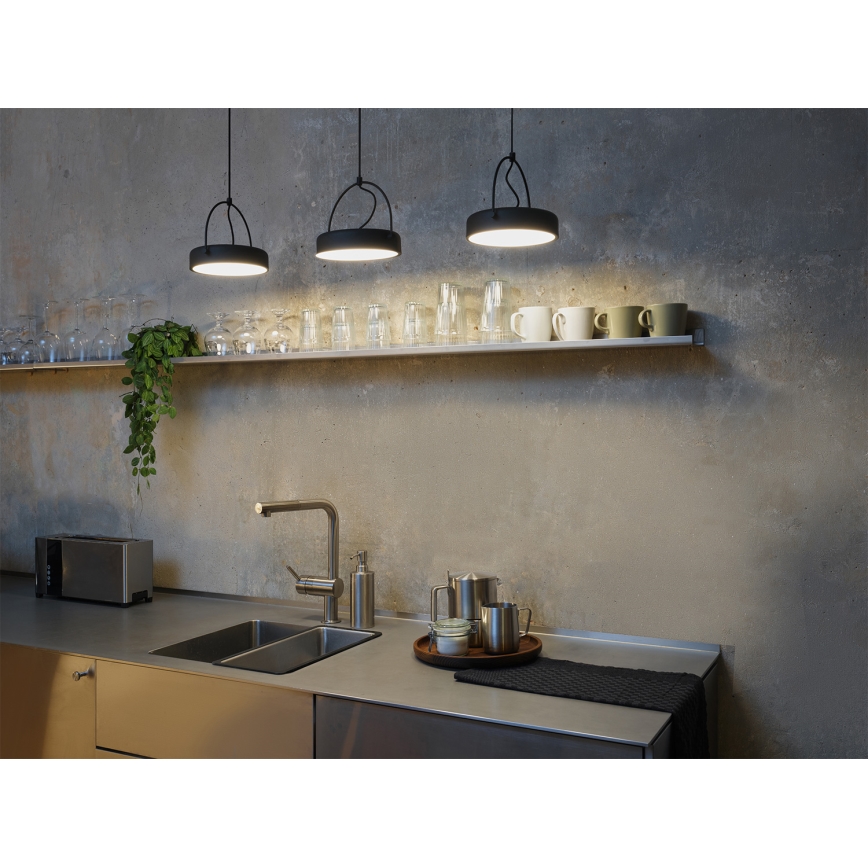 Osram - Lampada a sospensione con cavo LED DECOR PUCK 3xLED/12W/230V nero