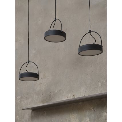 Osram - Lampada a sospensione con cavo LED DECOR PUCK 3xLED/12W/230V nero