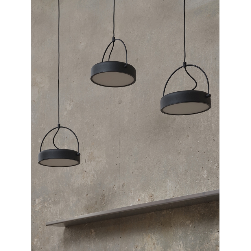 Osram - Lampada a sospensione con cavo LED DECOR PUCK 3xLED/12W/230V nero