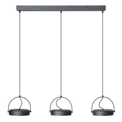 Osram - Lampada a sospensione con cavo LED DECOR PUCK 3xLED/12W/230V nero