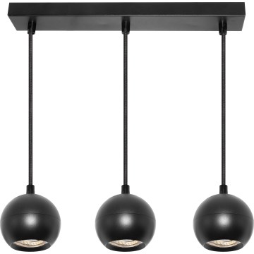 Osram - Lampada a sospensione con cavo SPOT SPHERAL 3xGU10/6W/230V nera