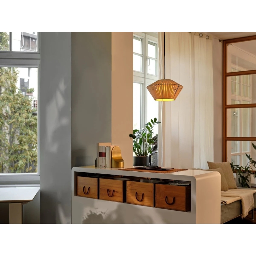 Osram - Lampada a sospensione DECOR STRIPES 1xE27/10W/230V Ø 30,5 cm beige