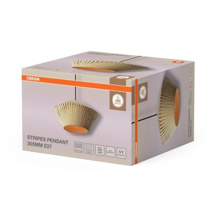 Osram - Lampada a sospensione DECOR STRIPES 1xE27/10W/230V Ø 30,5 cm beige