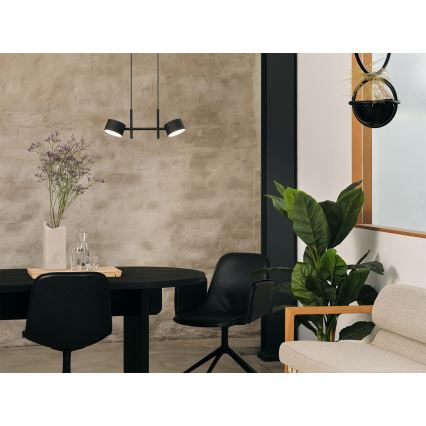 Osram - Lampadario LED dimmerabile su cavo DECOR KYOTO 2xLED/10W/230V CRI 90 nero