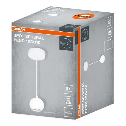 Osram - Lampada a sospensione SPOT SPHERAL 1xGU10/6W/230V bianca