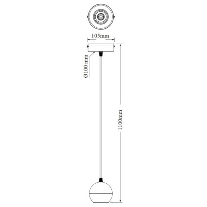 Osram - Lampada a sospensione SPOT SPHERAL 1xGU10/6W/230V bianca