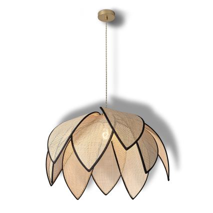 Osram - Lampada a sospensione su cavo DECOR RATTAN 1xE27/15W/230V Ø 67 cm beige/nero