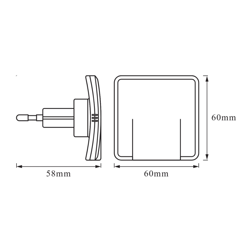 Osram - Lampada da notte LED con sensore LUNETTA LED/0,3W/230V bianco