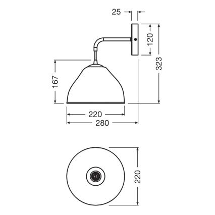 Osram - Lampada da parete CAMEL BELL 1xE14/5,5W/230V