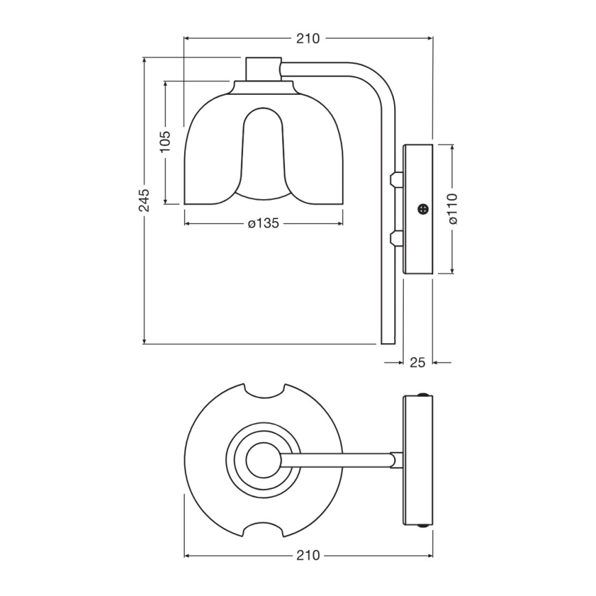 Osram - Lampada da parete DECOR COROLLE 1xG9/20W/230V rossa