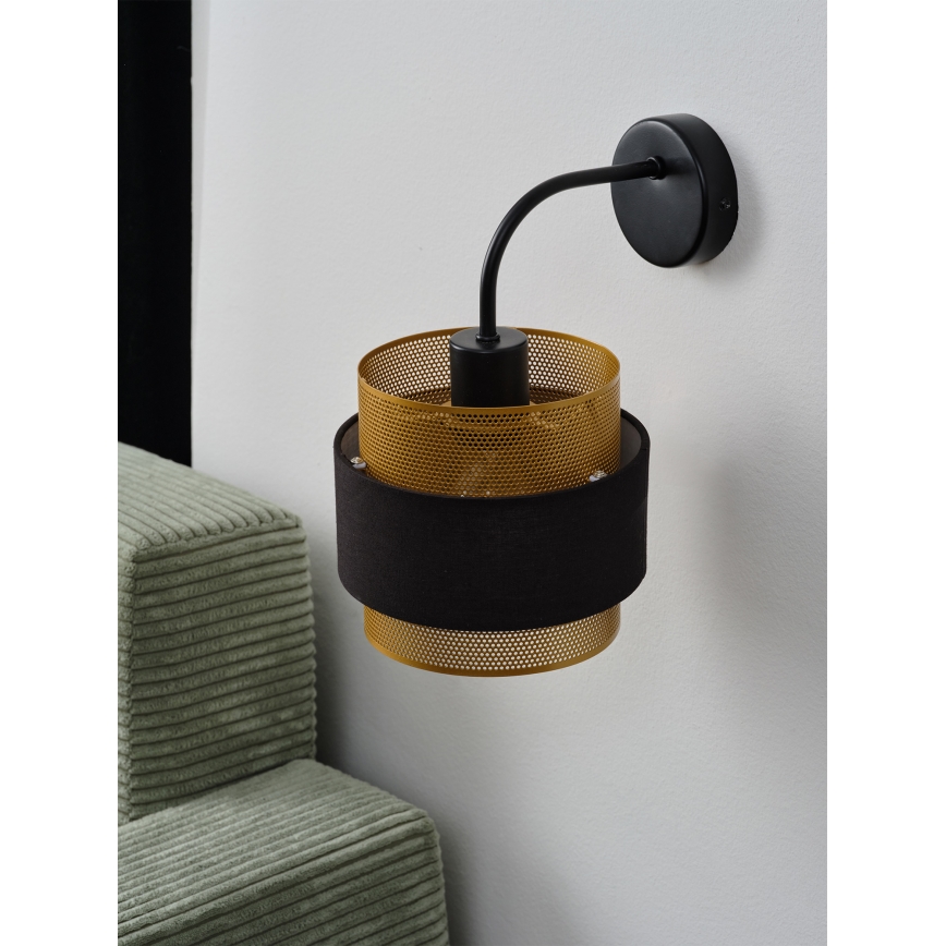 Osram - Lampada da parete DECOR HORNET 1xE27/10W/230V nero/oro