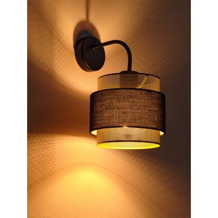 Osram - Lampada da parete DECOR HORNET 1xE27/10W/230V nero/oro