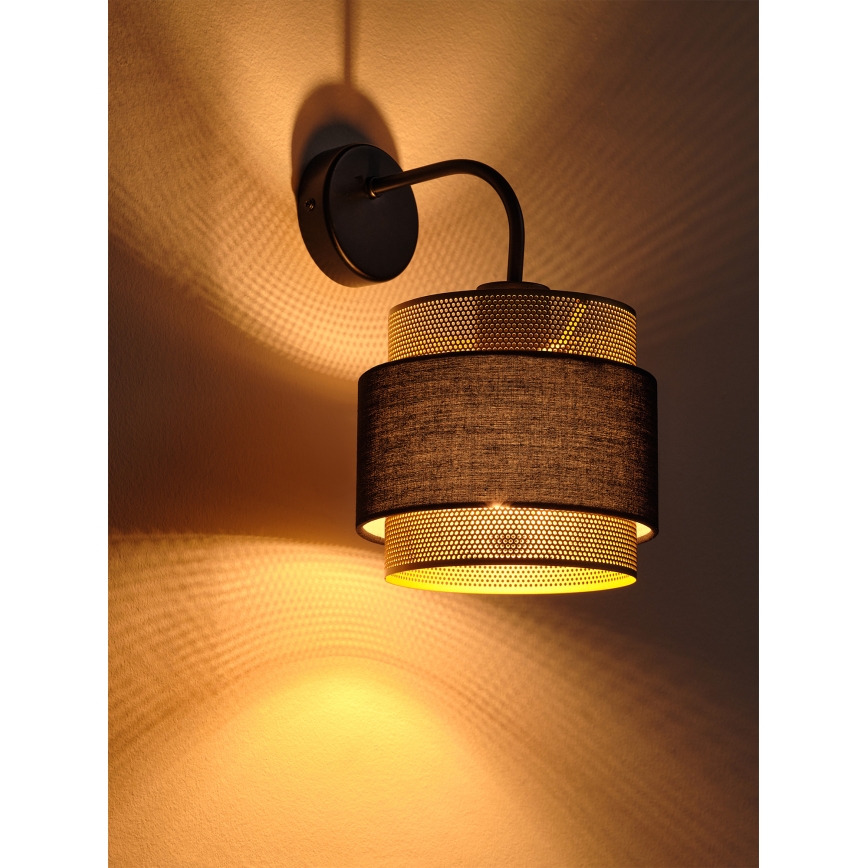 Osram - Lampada da parete DECOR HORNET 1xE27/10W/230V nero/oro