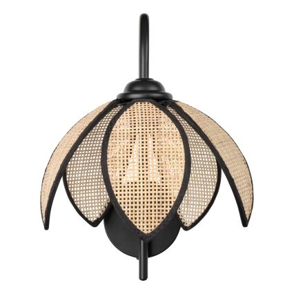 Osram - Lampada da parete DECOR RATTAN 1xE27/15W/230V beige/nera