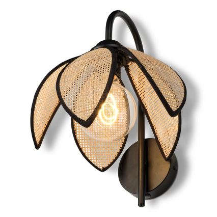 Osram - Lampada da parete DECOR RATTAN 1xE27/15W/230V beige/nera