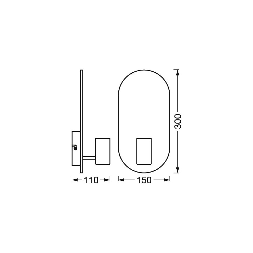 Osram - Lampada da parete DECOR WOOD 1xE27/8W/230V in legno di caucciù