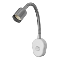 Osram - Lampada da parete flessibile PLUG TUBE FLEX 1xGU10/5W/230V cromo opaco/bianco