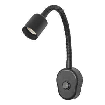 Osram - Lampada da parete flessibile PLUG TUBE FLEX 1xGU10/5W/230V nera