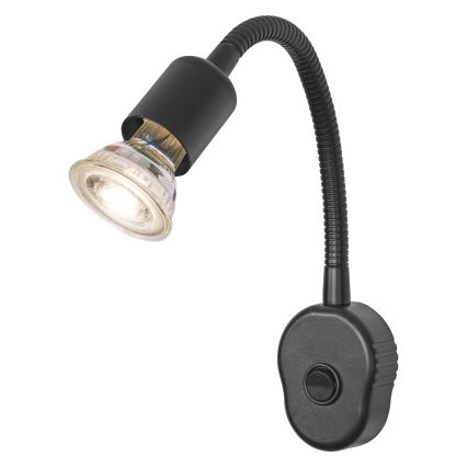 Osram - Lampada da parete flessibile PLUG TUBE FLEX 1xGU10/5W/230V nera
