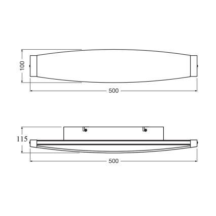 Osram - Lampada da parete LED DECOR FLAT LED/13W/230V grigia