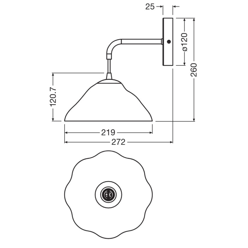 Osram - Lampada da parete LOTUS LEAF 1xE14/5,5W/230V