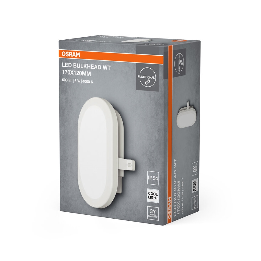 Osram - Lampada da parete per esterni BULKHEAD LED/6W/230V IP54, bianca