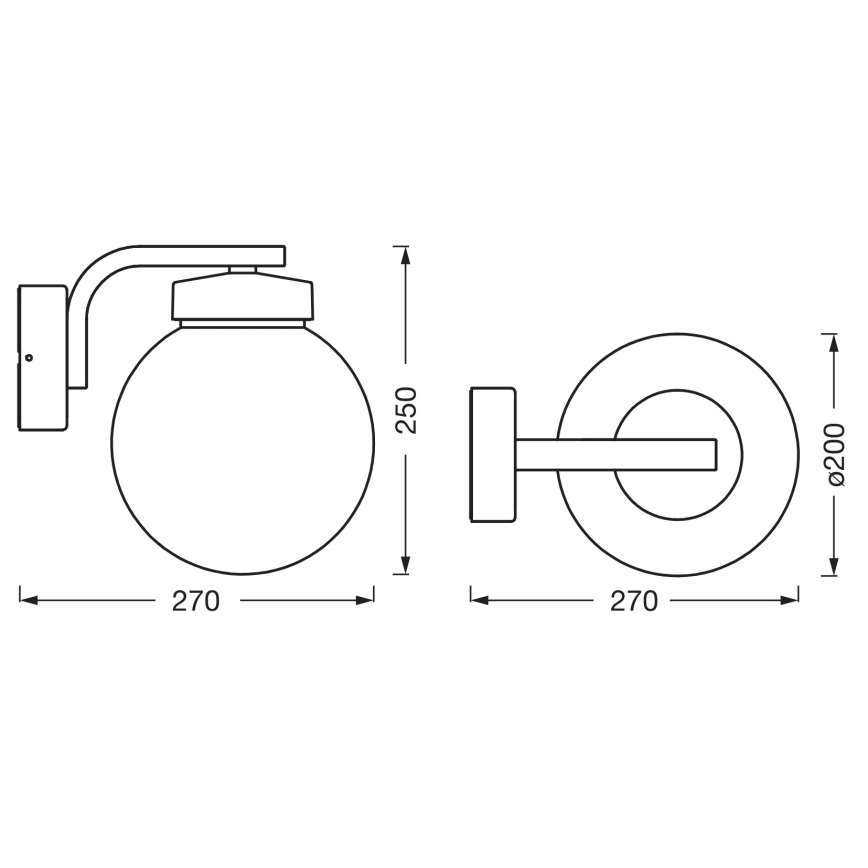 Osram - Lampada da parete per esterni ENDURA CLASSIC 1xE27/40W/230V IP54 antracite