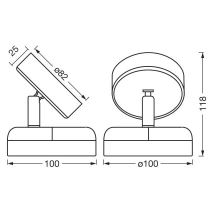Osram - Applique da parete LED ricaricabile dimmerabile a sfioramento NIGHTLUX LED/1,8W/5V nero
