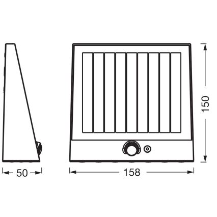 Osram - Applique solare LED con sensore ENDURA STYLE LED/10,2W/4,2V 2000 mAh IP54 antracite