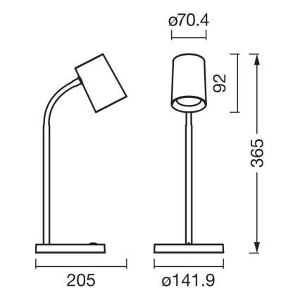 Osram - Lampada da scrivania DESK LINE 1xGU10/9W/230V grigia