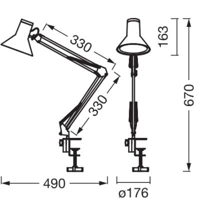 Osram - Lampada da scrivania LED dimmerabile con morsetto OFFICE LINE LED/9W/230V 3000K bianca