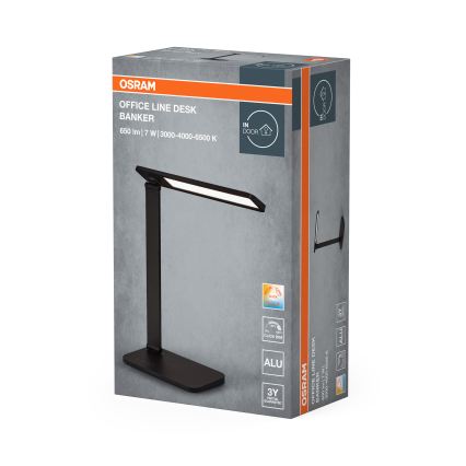 Osram - Lampada da scrivania LED dimmerabile OFFICE LINE LED/7W/230V 3000/4000/6500K nera