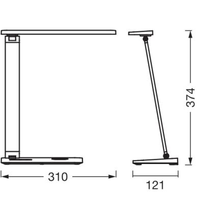 Osram - Lampada da scrivania LED dimmerabile OFFICE LINE LED/7W/230V 3000/4000/6500K nera
