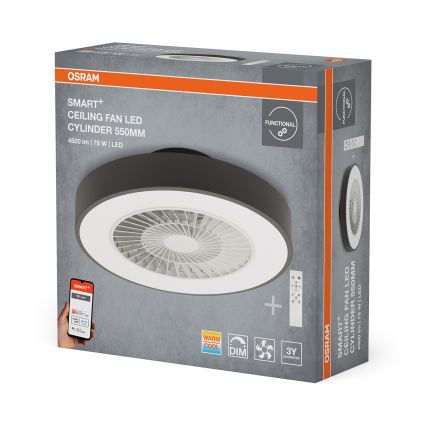 Osram - Plafoniera LED dimmerabile con ventilatore SMART+ LED/78W/230V 3000-6500K Wi-Fi + telecomando