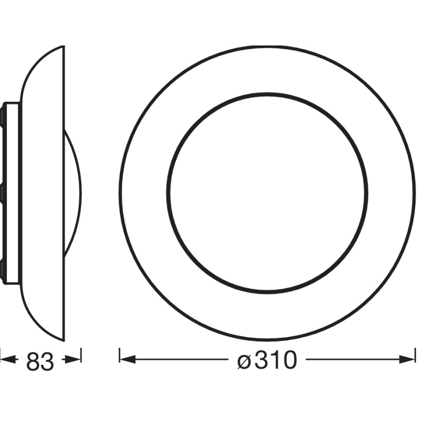 Osram - Plafoniera LED dimmerabile ORBIS PLATE LED/19W/230V Ø 31 cm verde/nero