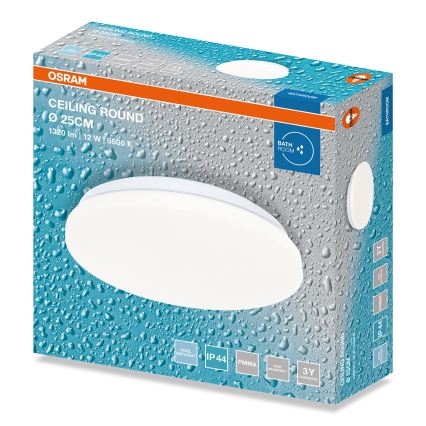 Osram - Plafoniera da bagno LED CEILING ROUND LED/12W/230V 6500K Ø 26 cm IP44 bianca