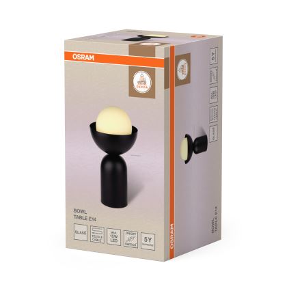Osram - Lampada da tavolo DECOR BOWL 1xE14/25W/230V nera